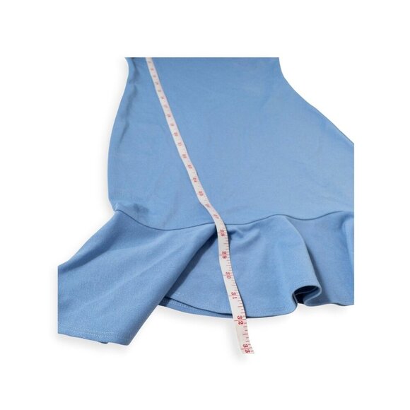 Lovers & Friends Sky Blue Ruffle Hem Short Sleeve Dress S - Picture 5 of 8